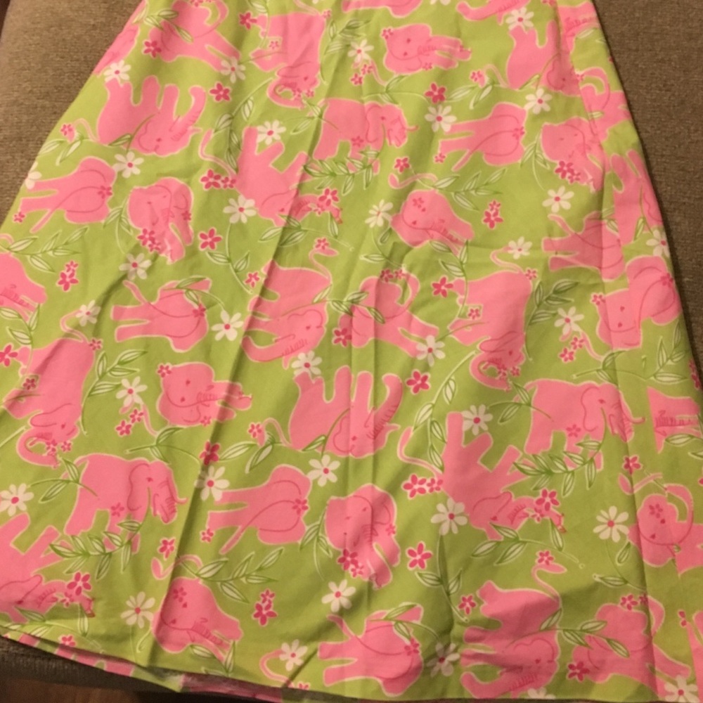 Lilly Pulitzer elephant print skirt